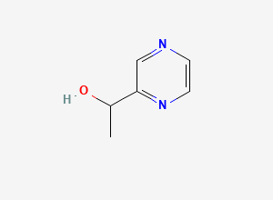 Two-dimensional chemical structure of 1-(Pyrazin-2-yl)ethan-1-ol