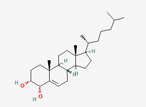 Two-dimensional chemical structure of Cholest-5-ene-3?,4?-diol, CAS 51238-11-0