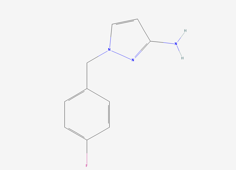 Two-dimensional chemical structure of 1-(4-Fluorobenzyl)-1H-pyrazol-3-amine
