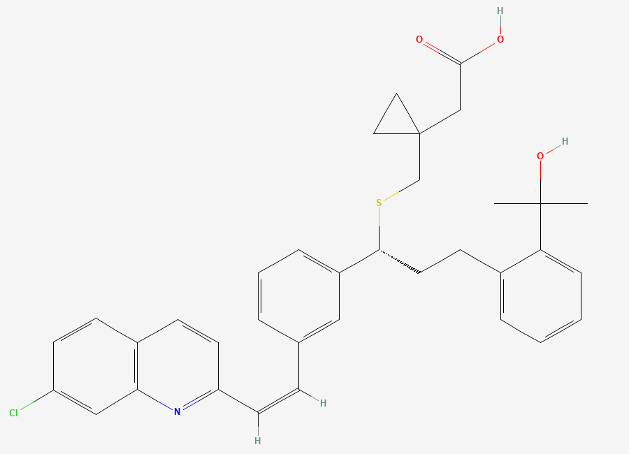 Two-dimensional chemical structure of Montelukast, cis-