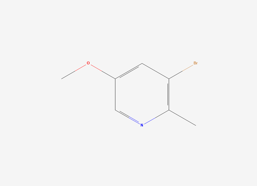 Two-dimensional chemical structure of 3-Bromo-5-methoxy-2-methylpyridine