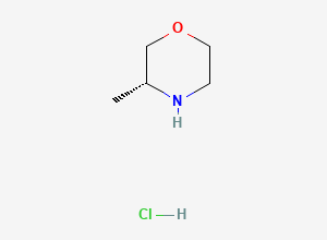 Two-dimensional chemical structure of (3R)-3-Methylmorpholine hydrochloride
