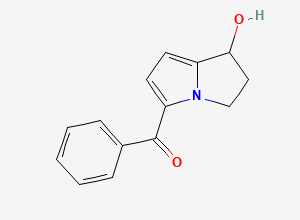 Two-dimensional chemical structure of 5-Benzoyl-2,3-dihydro-1H-pyrrolizin-1-ol, (+-)-