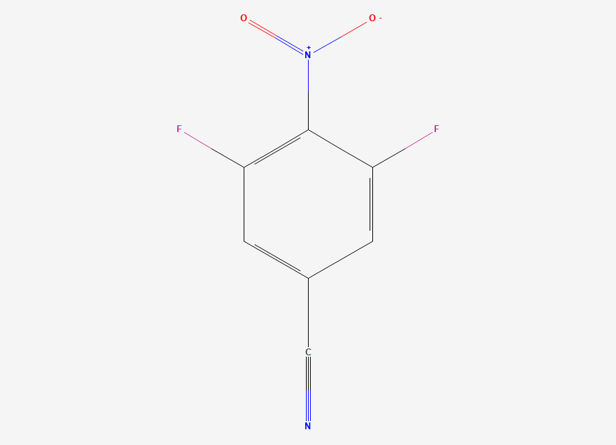 Two-dimensional chemical structure of 3,5-Difluoro-4-nitrobenzonitrile