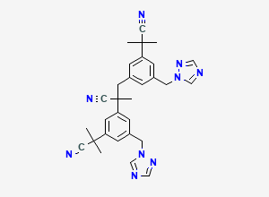 Two-dimensional chemical structure of Anastrozole Dimer Impurity