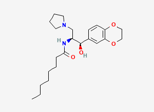 Two-dimensional chemical structure of Eliglustat (SR) Diastereomer