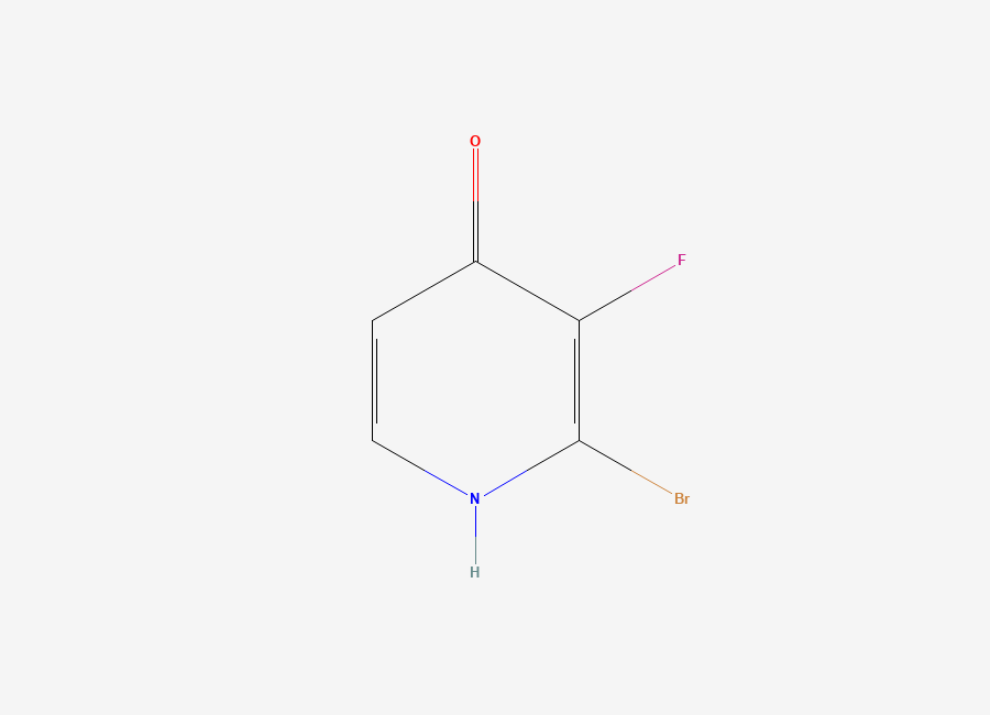 Two-dimensional chemical structure of 2-Bromo-3-fluoro-4-hydroxypyridine