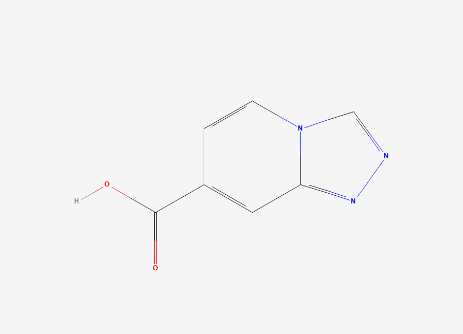 Two-dimensional chemical structure of (1,2,4)Triazolo(4,3-a)pyridine-7-carboxylic acid