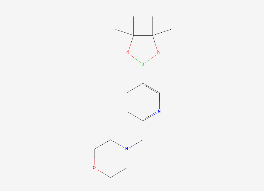 Two-dimensional chemical structure of 4-((5-(4,4,5,5-Tetramethyl-1,3,2-dioxaborolan-2-YL)pyridin-2-YL)methyl)morpholine