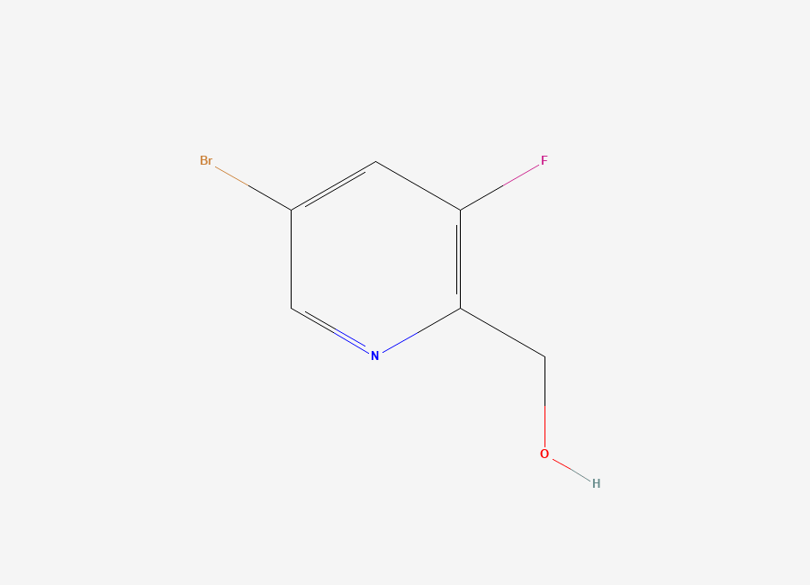 Two-dimensional chemical structure of (5-Bromo-3-fluoropyridin-2-yl)methanol