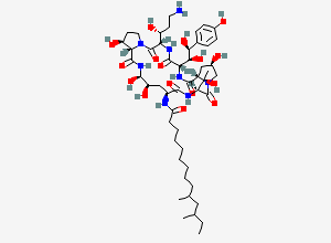 Two-dimensional chemical structure of Caspofungin Acetate Amine Impurity