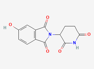 Two-dimensional chemical structure of Thalidomide 5-Hydroxyisoindoline Impurity, CAS 64567-60-8