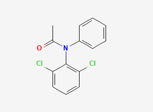 Two-dimensional chemical structure of sodium 2-(2-((2,6-dichlorophenyl)amino)phenyl)-2-oxoacetate, CAS 84803-53-2