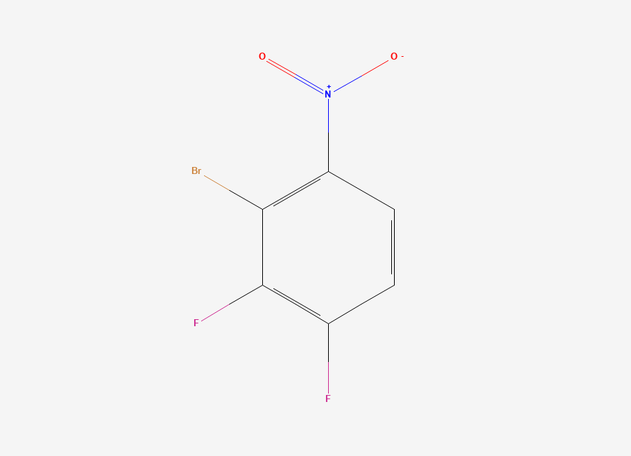 Two-dimensional chemical structure of 2-Bromo-3,4-difluoro-1-nitrobenzene