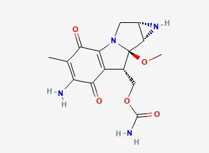 Two-dimensional chemical structure of Mitomycin C, CAS 50-07-7