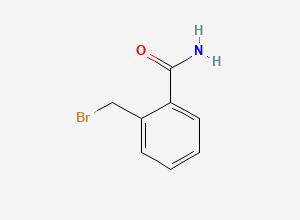 Two-dimensional chemical structure of 2-(Bromomethyl)benzamide, CAS 872414-52-3