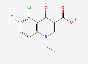 Two-dimensional chemical structure of Pefloxacin EP Impurity H / Pefloxacin Iso-N-ethyl Acid, CAS 106847-40-9