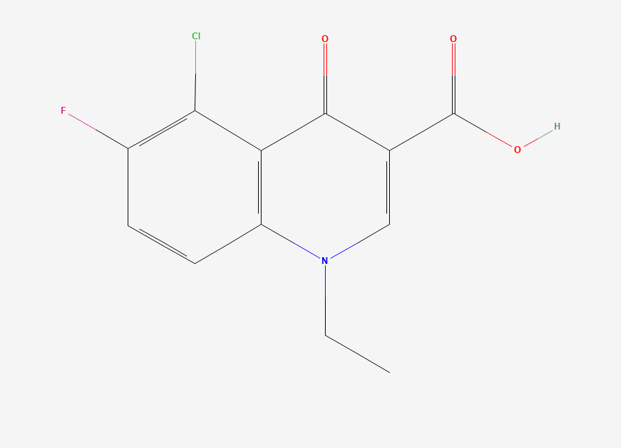 Two-dimensional chemical structure of Pefloxacin EP Impurity H / Pefloxacin Iso-N-ethyl Acid, CAS 106847-40-9
