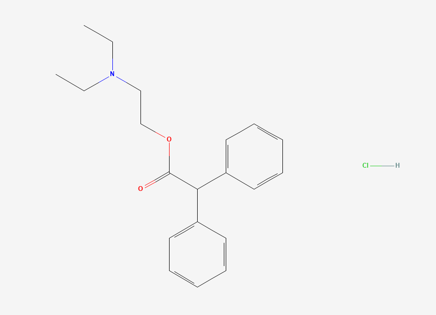 Two-dimensional chemical structure of Adiphenine HCl, CAS 50-42-0