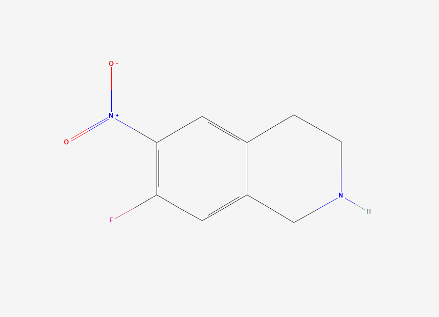 Two-dimensional chemical structure of 7-Fluoro-6-nitro-1,2,3,4-tetrahydroisoquinoline
