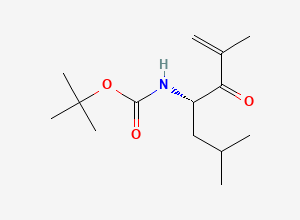 Two-dimensional chemical structure of (S)-tert-butyl(2,6-dimethyl-3-oxohept-1-en-4-yl)carbamate