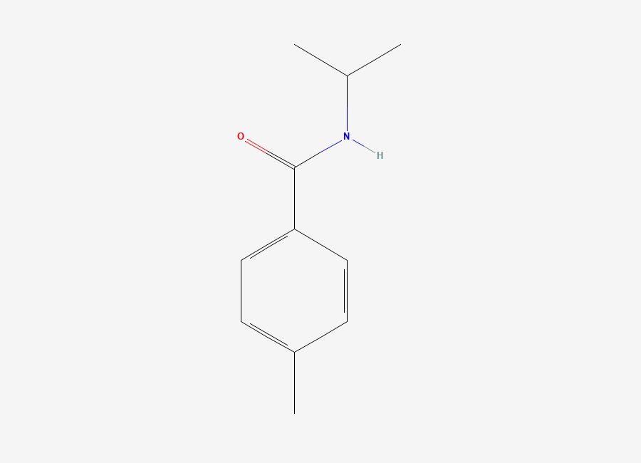 Two-dimensional chemical structure of N-Isopropyl-4-Methylbenzamide, CAS 2144-17-4