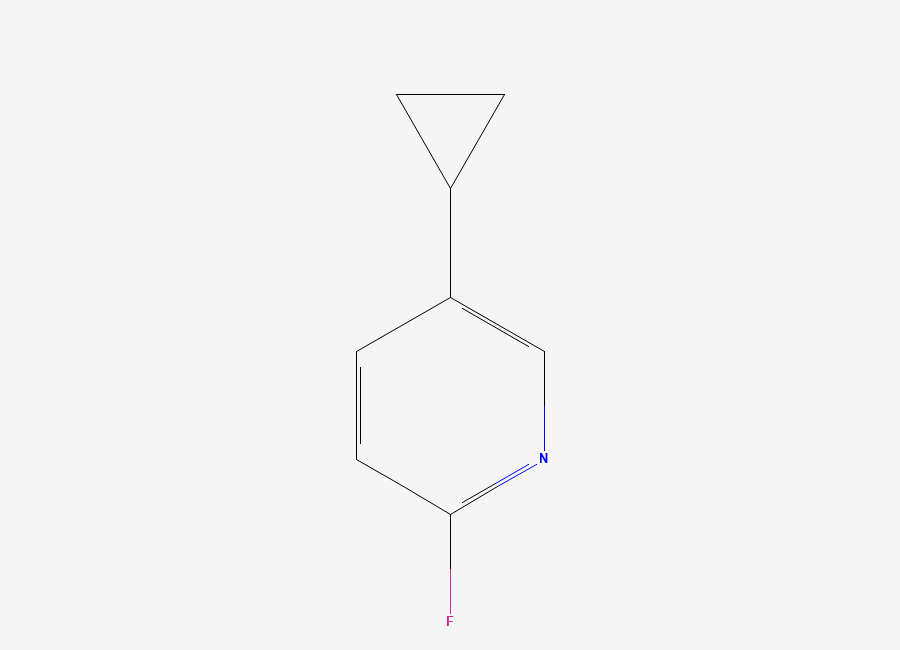 Two-dimensional chemical structure of 5-Cyclopropyl-2-fluoropyridine