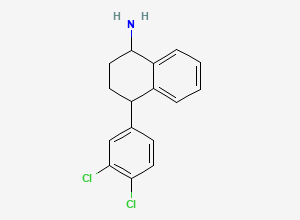 Two-dimensional chemical structure of 4-(3,4-Dichlorophenyl)-1,2,3,4-tetrahydronaphthalen-1-amine