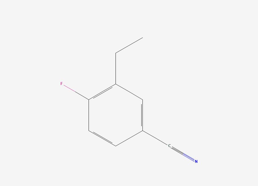 Two-dimensional chemical structure of 3-Ethyl-4-fluorobenzonitrile