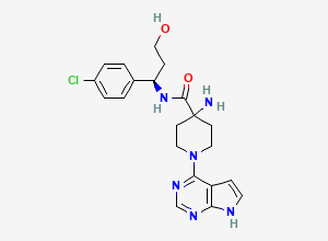 Two-dimensional chemical structure of (R)-Capivasertib