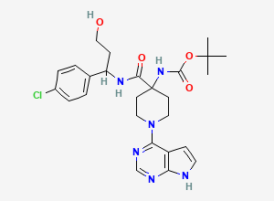 Two-dimensional chemical structure of Capivasertib Impurity 3, CAS 1143534-36-4