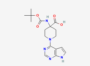 Two-dimensional chemical structure of Capivasertib Impurity 1, CAS 956460-96-1