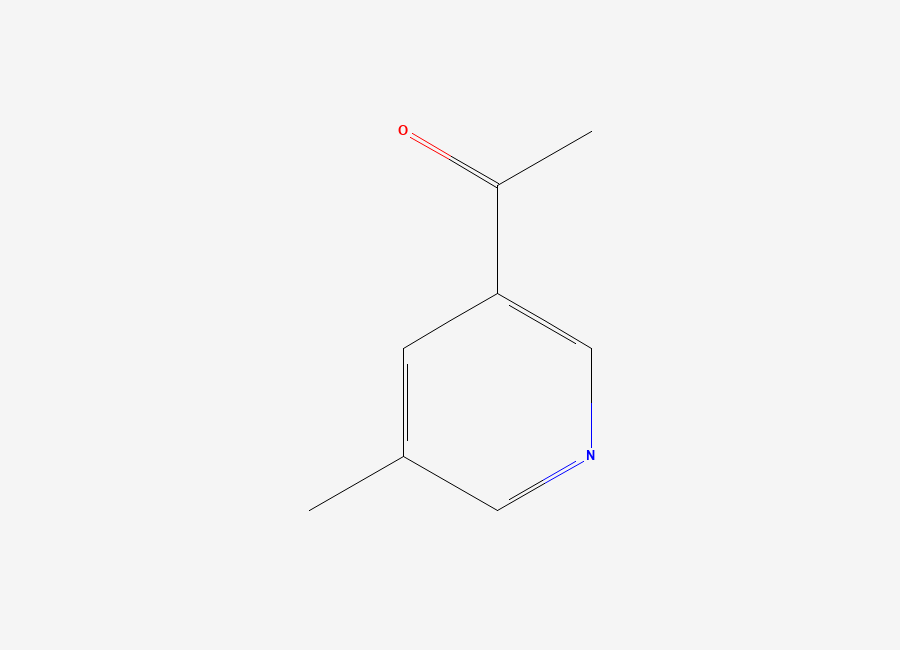Two-dimensional chemical structure of 1-(5-Methylpyridin-3-yl)ethan-1-one