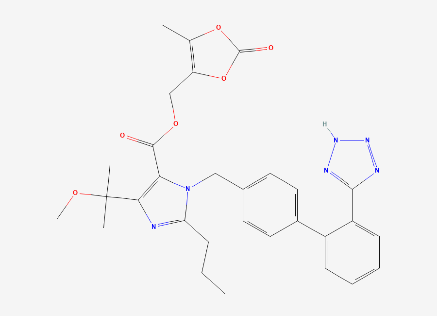 Two-dimensional chemical structure of Olmesartan Medoxomil Methyl Ether Impurity