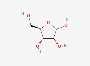 Two-dimensional chemical structure of D-Ribofuranose