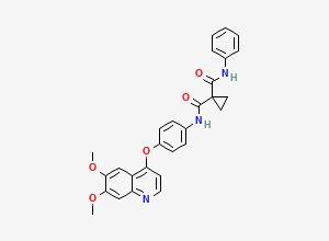 Two-dimensional chemical structure of Cabozantinib Desfluoro Impurity, CAS 849221-94-9