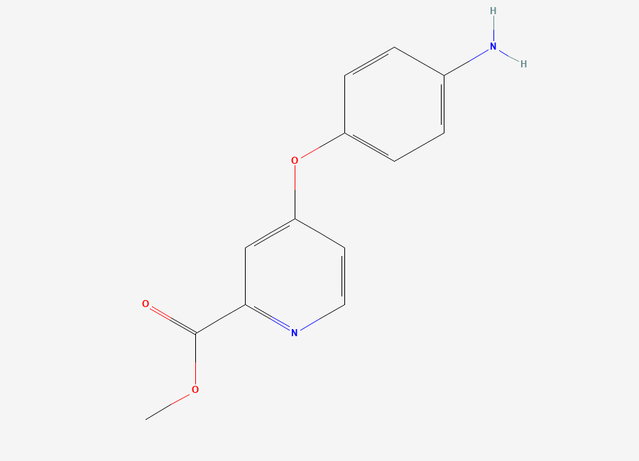 Two-dimensional chemical structure of Methyl 4-(4-aminophenoxy)pyridine-2-carboxylate