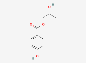 Two-dimensional chemical structure of 2-Hydroxypropyl 4-hydroxybenzoate