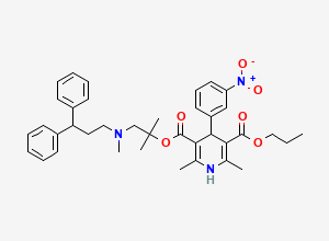 Two-dimensional chemical structure of Lercanidipine Impurity C, CAS 1797124-83-4