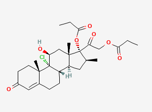 Two-dimensional chemical structure of Beclometasone Dipropionate EP Impurity L, CAS 114371-33-4