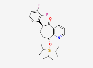 Two-dimensional chemical structure of (6S,9R)-6-(2,3-Difluorophenyl)-6,7,8,9-tetrahydro-9-[[tris(1-methylethyl)silyl]oxy]-5H-cyclohepta[b]pyridin-5-one