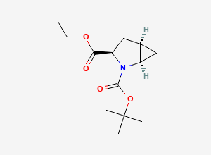 Two-dimensional chemical structure of Ethyl (1r,3r,5r)-2-boc-2-azabicyclo[3.1.0]hexane-3-carboxylate