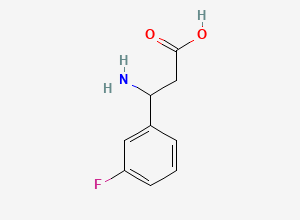 Two-dimensional chemical structure of 3-Amino-3-(3-fluorophenyl)propanoic acid