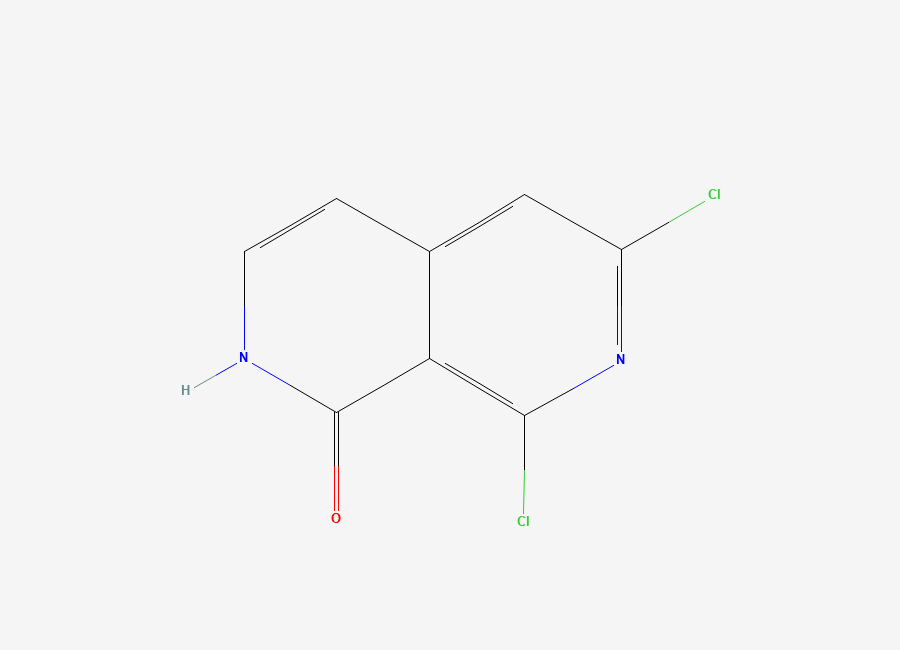 Two-dimensional chemical structure of 6,8-Dichloro-2,7-naphthyridin-1(2H)-one