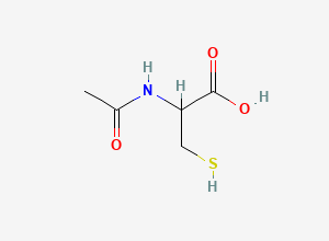Two-dimensional chemical structure of N-Acetyl-DL-cysteine