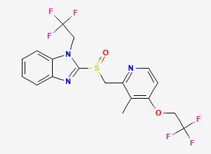 Two-dimensional chemical structure of Lansoprazole N-Trifluoroethyl Impurity, CAS 1187926-84-6
