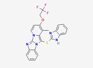 Two-dimensional chemical structure of Lansoprazole EP Impurity H, CAS 1346598-28-4