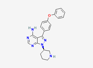 Two-dimensional chemical structure of Ibrutinib N-Desacryloyl Impurity, CAS 1022150-12-4