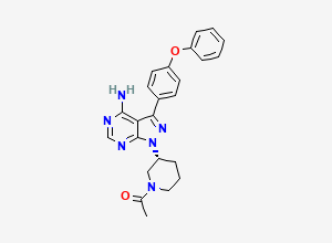 Two-dimensional chemical structure of Ibrutinib N-Acetyl Analog, CAS 1288338-95-3