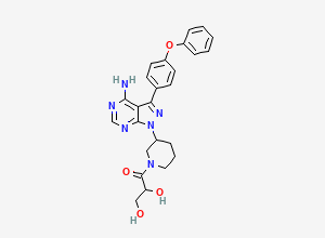Two-dimensional chemical structure of Ibrutinib Dihydrodiol